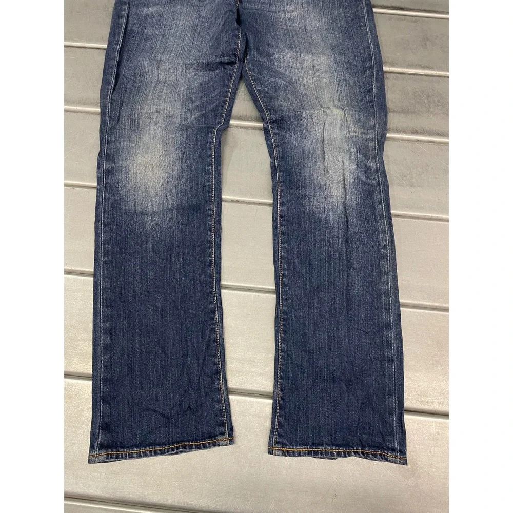 Levis 511 Jeans Mens 36X32 Blue Medium Dark‎ Wash Denim Slim Straight Fit Faded